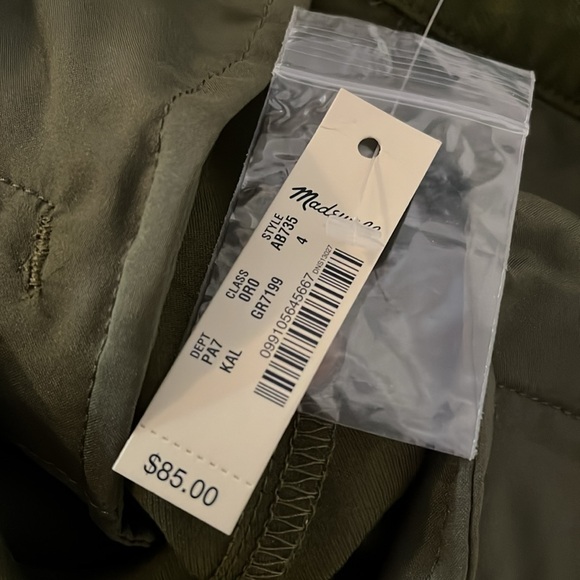 NEW Madewell Drapey Pleated Wide Leg Pants Kale Size 4 - Picture 6 of 7